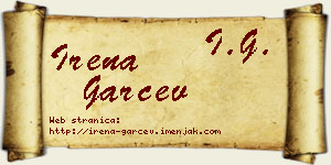 Irena Garčev vizit kartica